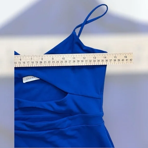 Susana Monaco Cut-Out Center Sapphire Dress